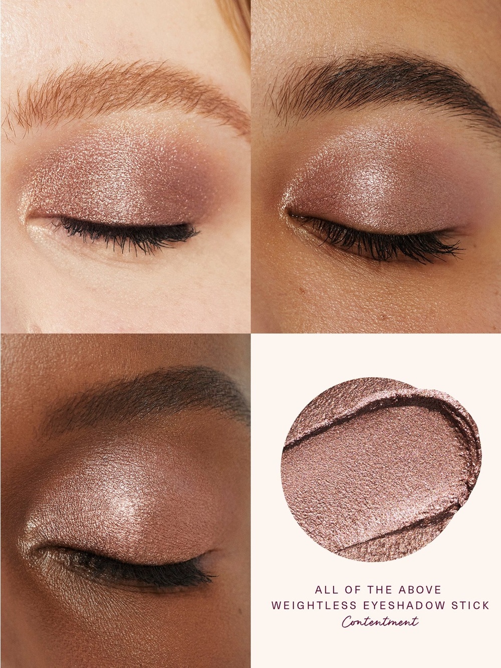 Rare Beauty Contentment All of the Above Weightless Eyeshadow Stick- rose taupe